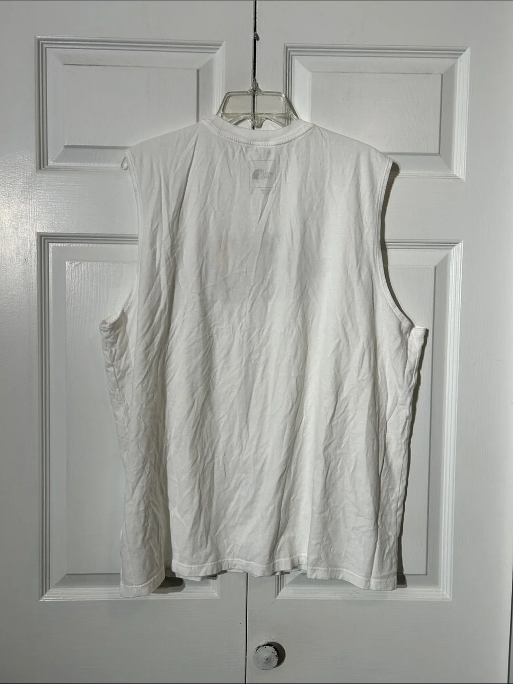 11/12/26 The North Face White Muscle Tee with Rainbow Logo Men’s Size XL